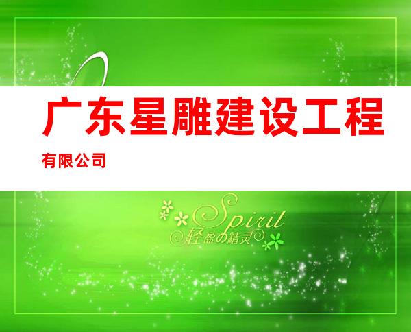 广东星雕建设工程有限公司